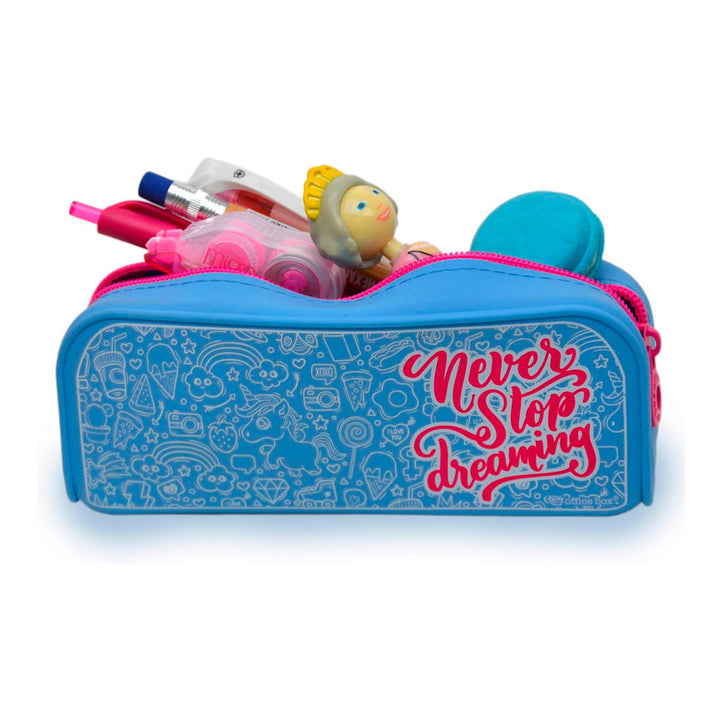 Office Box - Estuche Escolar de Silicona con Tacto Suave. Edición Calaveras