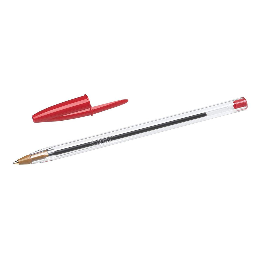 BIC - Set de 10 Bolígrafos Cristal Original Medium de Tinta de Aceite. Rojo