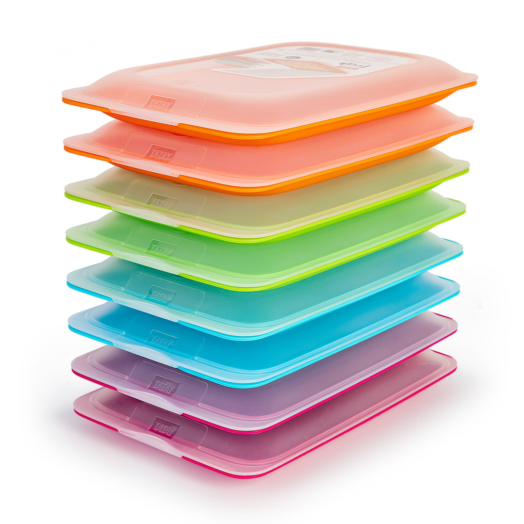 TATAY Fresh - Lote de 8 Recipientes Porta Embutidos y Alimentos. Colores Basicos