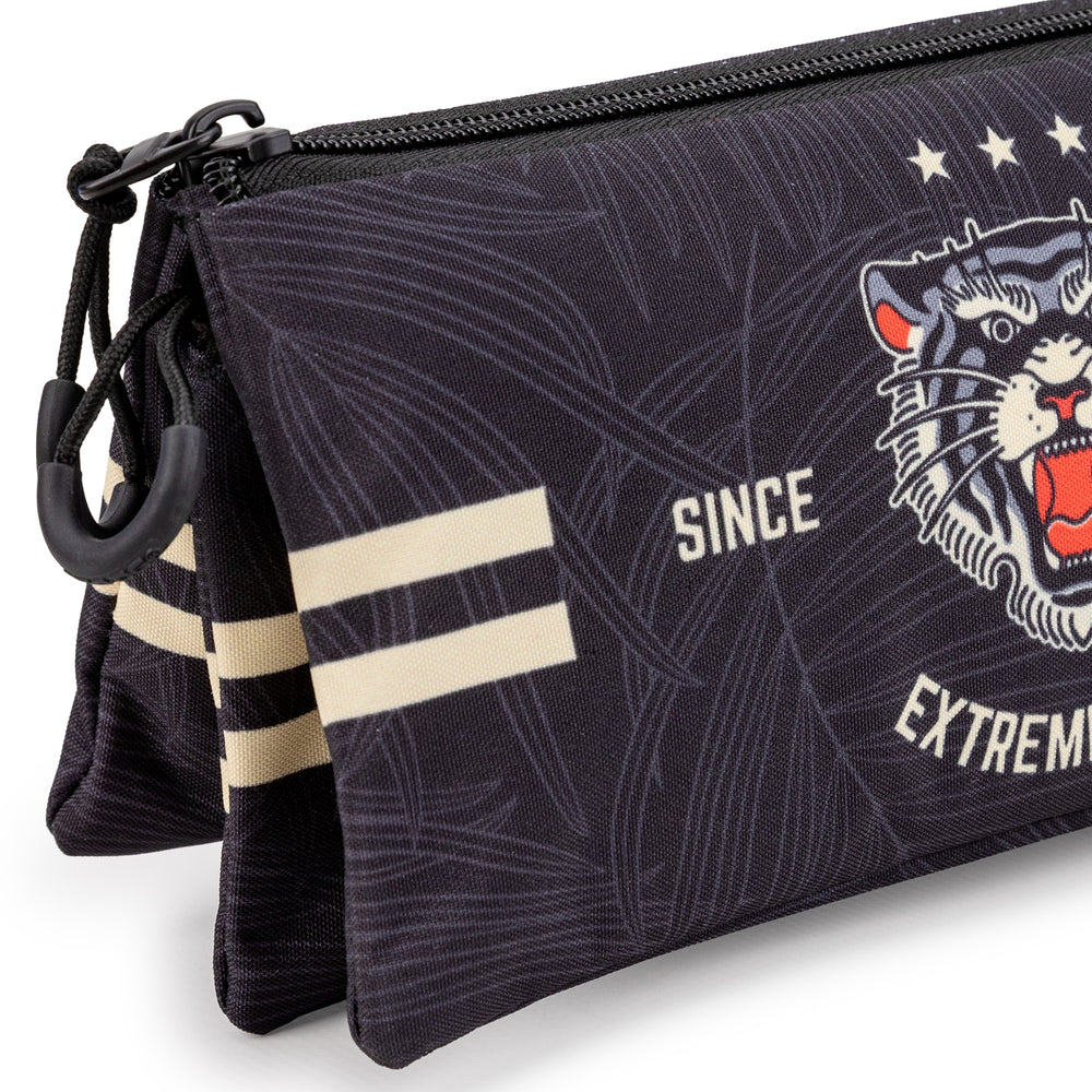 ColePack PRODG - Estuche Triple de 2 Cremalleras con Material Escolar Incluido. Tiger