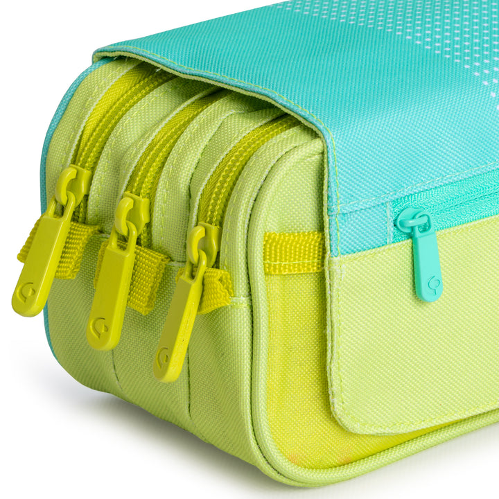 Grafoplás Kuru - Agenda Escolar A6 DP Curso 24-25 y Estuche Portatodo Triple. Turquesa