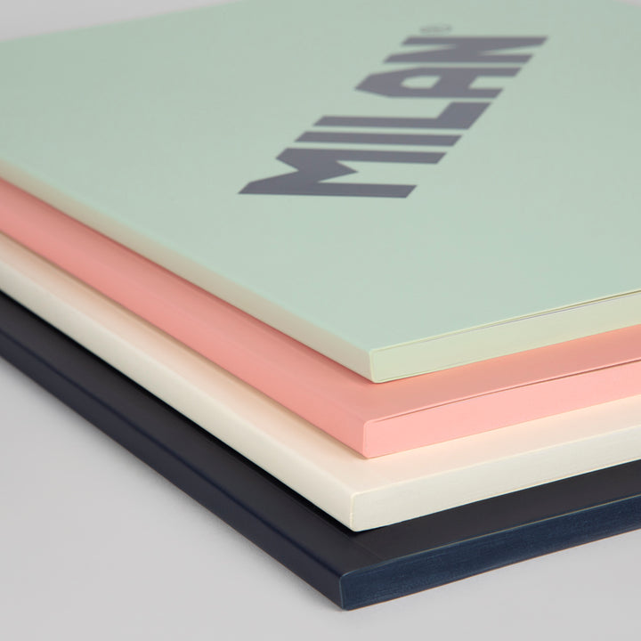 MILAN 430 - Libreta A4 Encolada. Papel Cuadriculado 48 Hojas 95gr Rosa