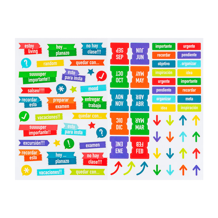 Grafoplás Kuru - Agenda Escolar A6 DP Curso 24-25 y Estuche Portatodo Triple. Turquesa