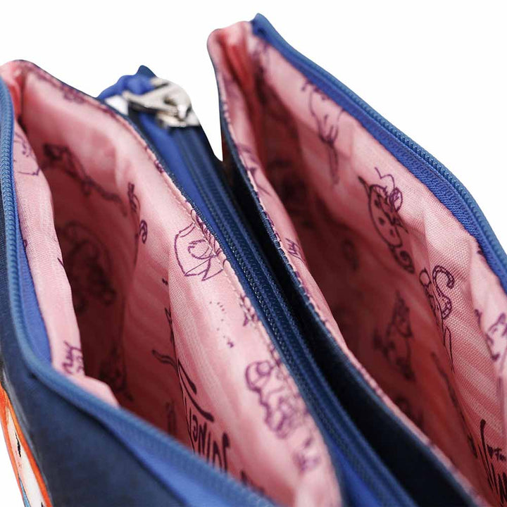 FOREVER NINETTE Skater - Estuche Escolar Triple Portatodo con 2 Cremalleras. AzulFOREVER NINETTE Skater - Estuche Escolar Triple Portatodo con 2 Cremalleras. Azul