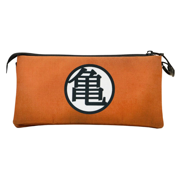 DRAGON BALL Suit - Estuche Escolar Triple Portatodo con 2 Cremalleras. Naranja