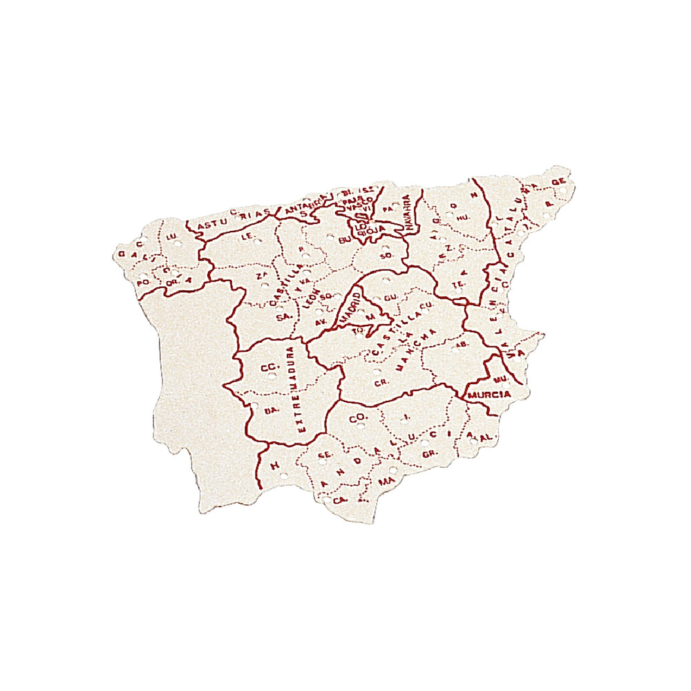 LIDERPAPEL - Plantilla Liderpapel Mapa Espana Plastico 15x12.5 cm Bolsa de 3 Unidades
