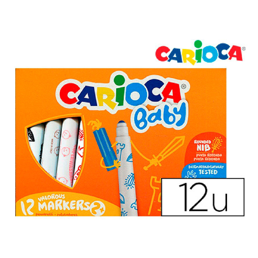 CARIOCA - Rotulador Carioca Baby 2 Anos Caja 12 Colores Surtidos