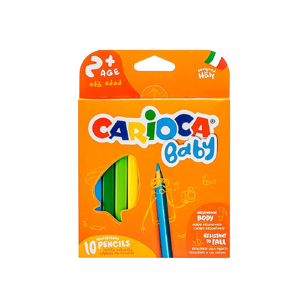 CARIOCA - Lapices de Colores Carioca Baby 2 Anos Caja de 10 Colores Surtidos