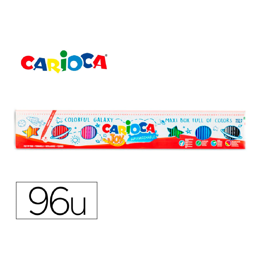CARIOCA - Rotulador Carioca Joy Metro Caja de 96 Unidades Colores Surtidos