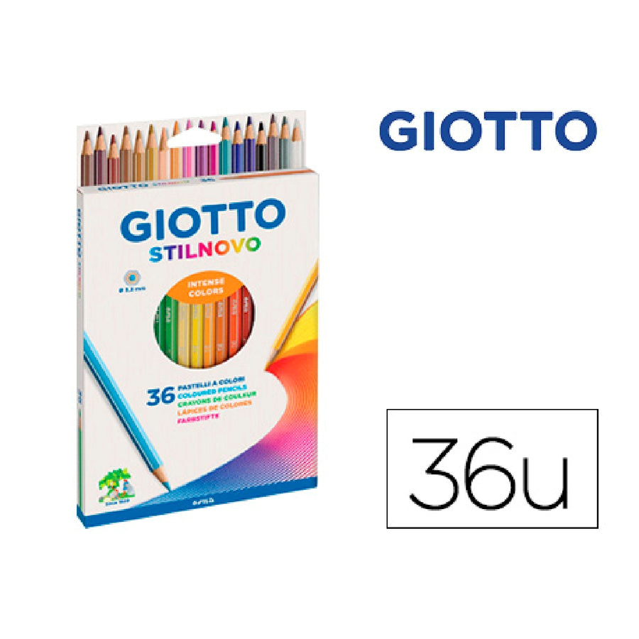 GIOTTO - Lapices de Colores Giotto Stilnovo Caja de 36 Colores Surtidos