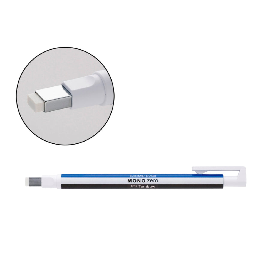 TOMBOW - Portagomas Tombow Con Clip Mono Zero Punta Rectangular 2.5x5 mm