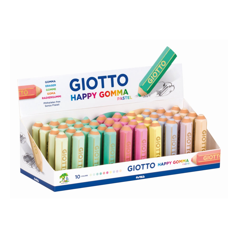 GIOTTO - Goma de Borrar Giotto Happy Gomma Pastel Forma de Lapiz