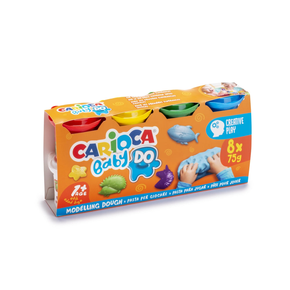 CARIOCA - Pasta de Modelar Carioca Baby Dough Bote 75 G Set de 8 Colores Surtidos