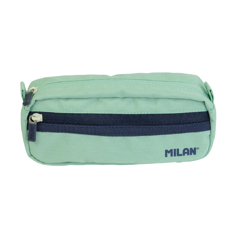 MILAN - Bolso Escolar Portatodo Milan Serie 1918 2 Cremalleras Color Verde 210x85x61 mm
