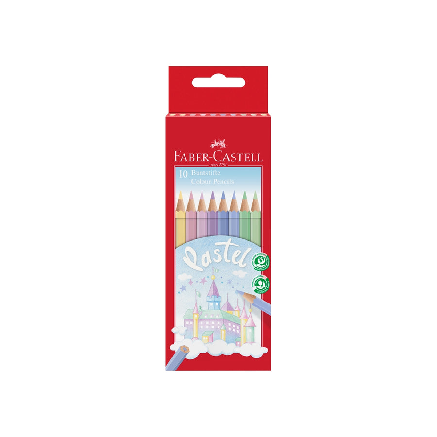 FABER CASTELL - Lapices de Colores Faber Castell Pastel Caja de 10 Unidades Colores Surtidos