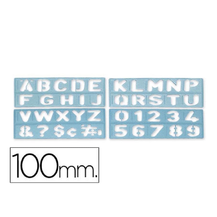 LIDERPAPEL - Plantilla Liderpapel Rotulacion 1800 Letras y Numeros 100 mm
