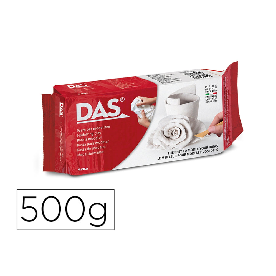 DAS - Pasta Das Blanca Para Modelar Seca Sin Coccion 500 GR