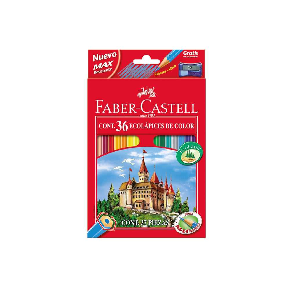 FABER CASTELL - Lapices de Colores Faber-Castell C/36 Colores Hexagonal Madera Reforestada