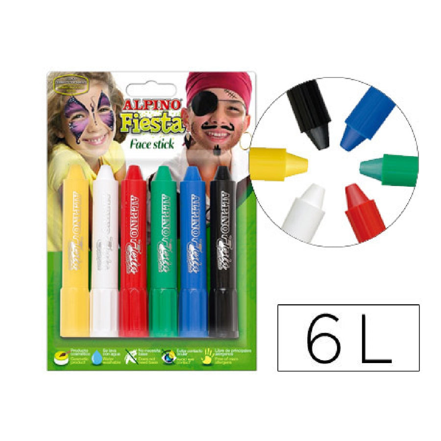 ALPINO - Barra Maquillaje Face Stick 6 Colores Surtidos