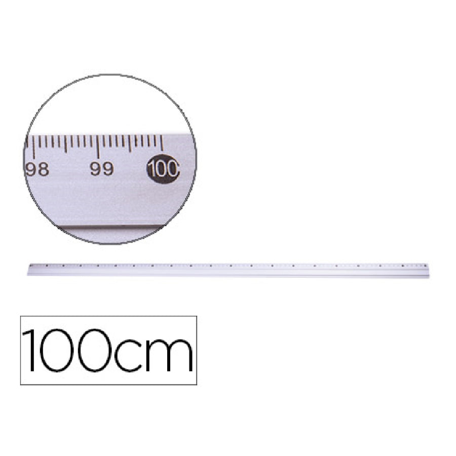 Q-CONNECT - Regla Q-Connect Metalica Aluminio 100 cm