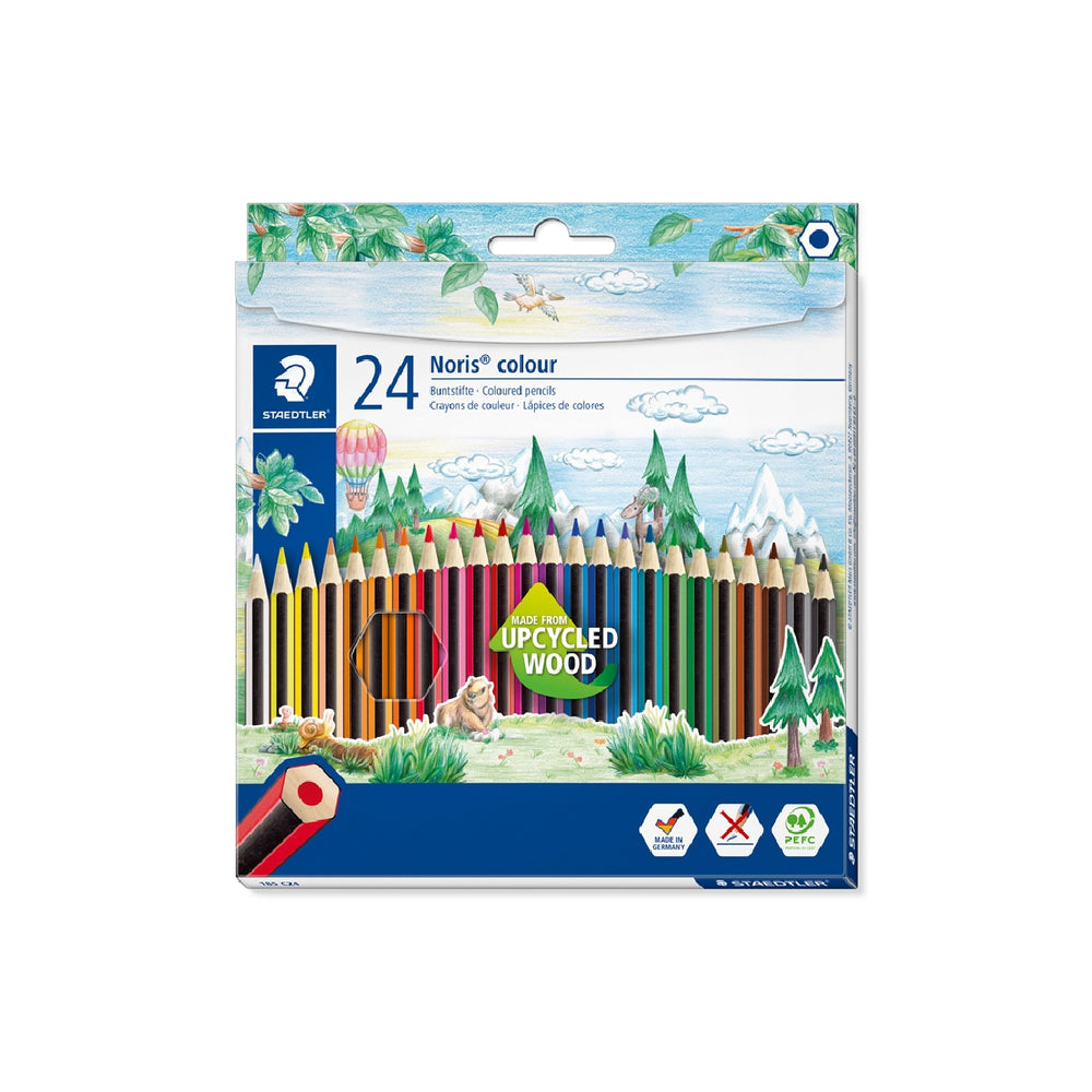 STAEDTLER - Lapices de Colores Staedtler Wopex Ecologico 24 Colores en Caja de Carton