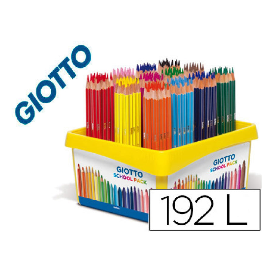 GIOTTO - Lapices de Colores Giotto Stilnovo School Pack de 192 Unidades 12 Colores X 16 Unidades
