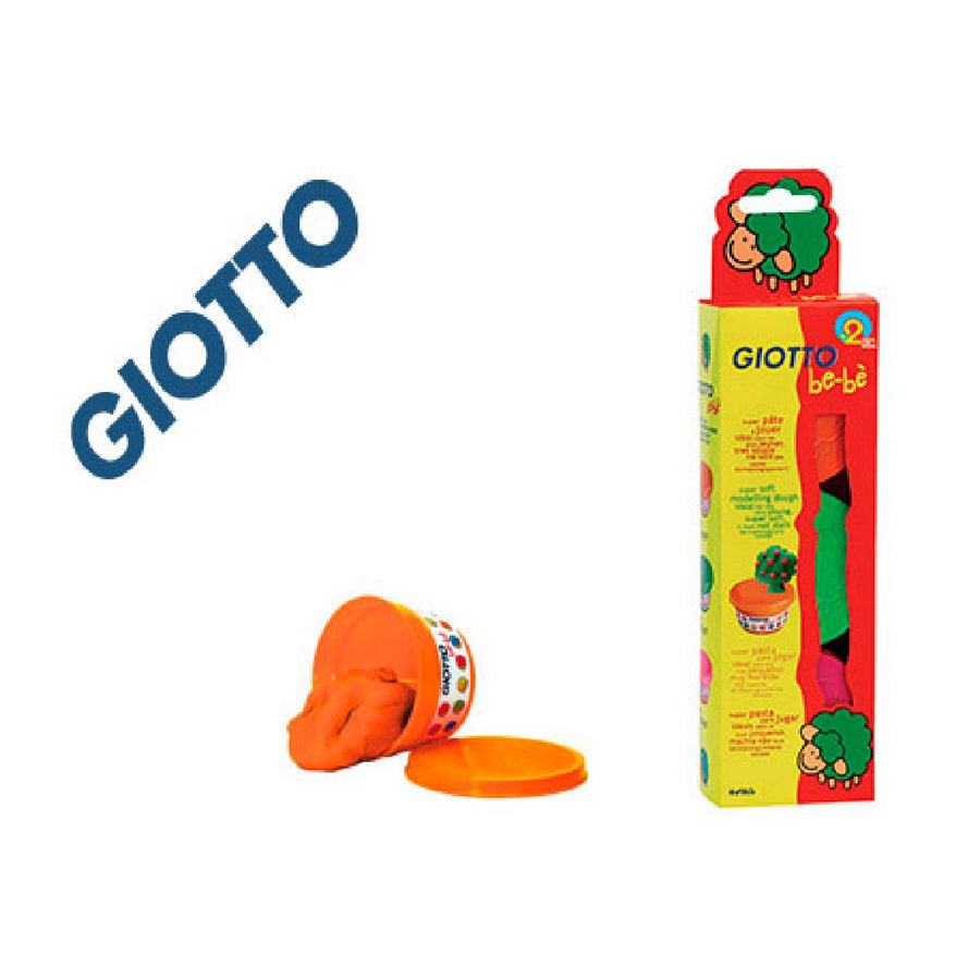 GIOTTO - Pasta Para Modelar Giotto Bebe Pack 3 Colores Surtidos Dermatologicamente Testada