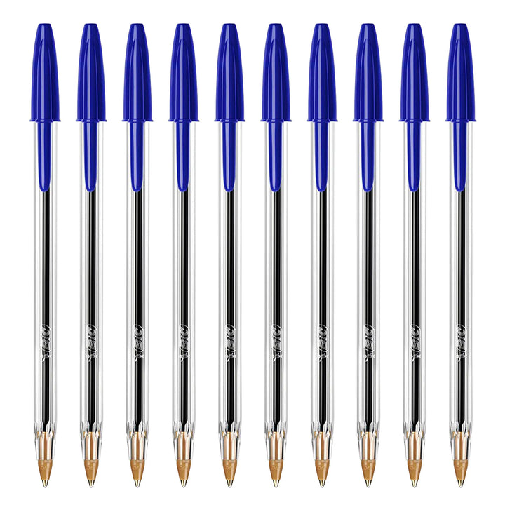 BIC - Set de 10 Bolígrafos Cristal Original Medium de Tinta de Aceite. Azul