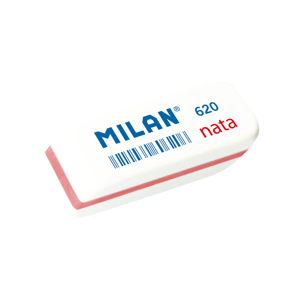 MILAN - Caja 20 Gomas de Borrar Nata 620 Biseladas Pequeñas