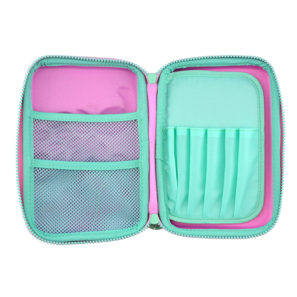 3D Magic - Estuche Plumier Multicompartimento con Cuerpo Rígido en Relieve. Surf Negro