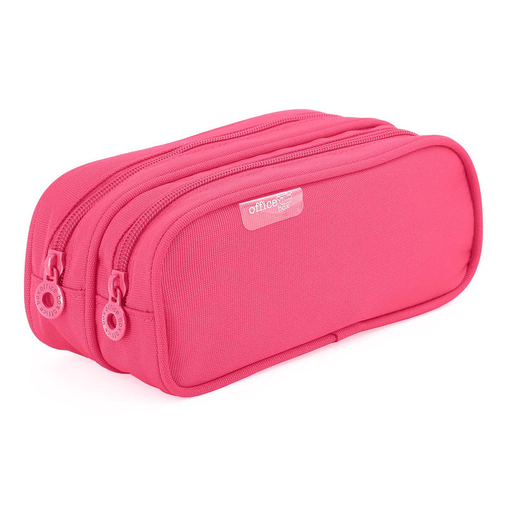 Estuche Portatodo Doble con Dos Cremalleras