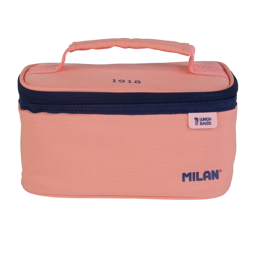 MILAN 1918 - Bolsa Isotérmica Porta Alimentos Pequeña con 1 Recipiente. Rosa