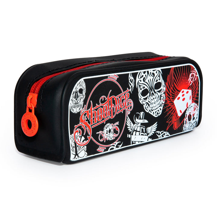 Office Box - Estuche Escolar de Silicona con Tacto Suave. Edición Calaveras