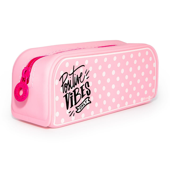 Office Box - Estuche Escolar de Silicona con Tacto Suave. Edición Positive Vibes