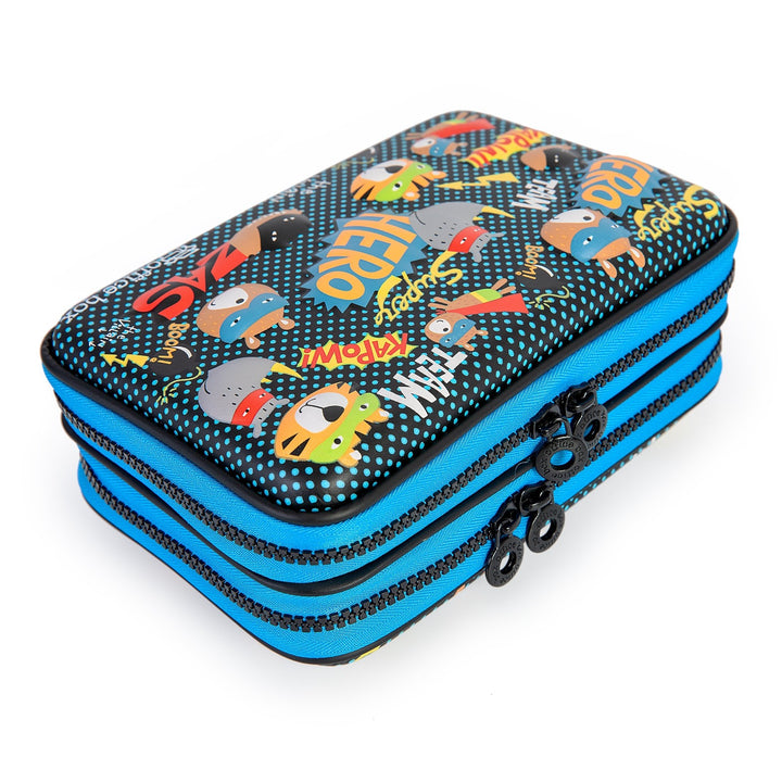 Estuche 3D Magic Plumier Doble Multicompartimento con Cuerpo Rígido en EVA con Relieve. Modelo Hero