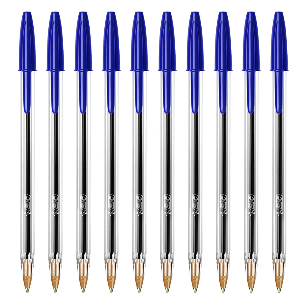 BIC - Caja de 50 Bolígrafos Cristal Original Medium de Tinta de Aceite. Azul