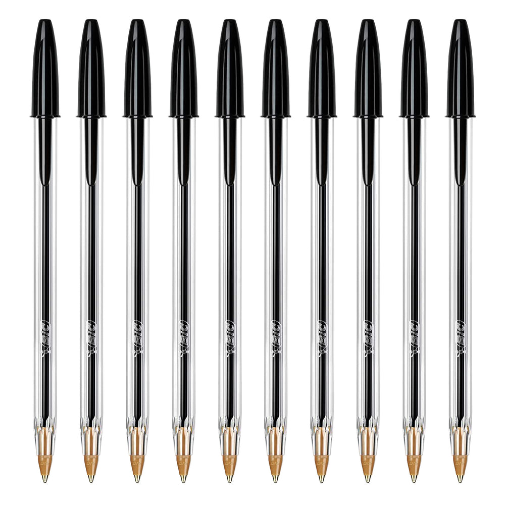 BIC - Caja de 50 Bolígrafos Cristal Original Medium de Tinta de Aceite. Negro