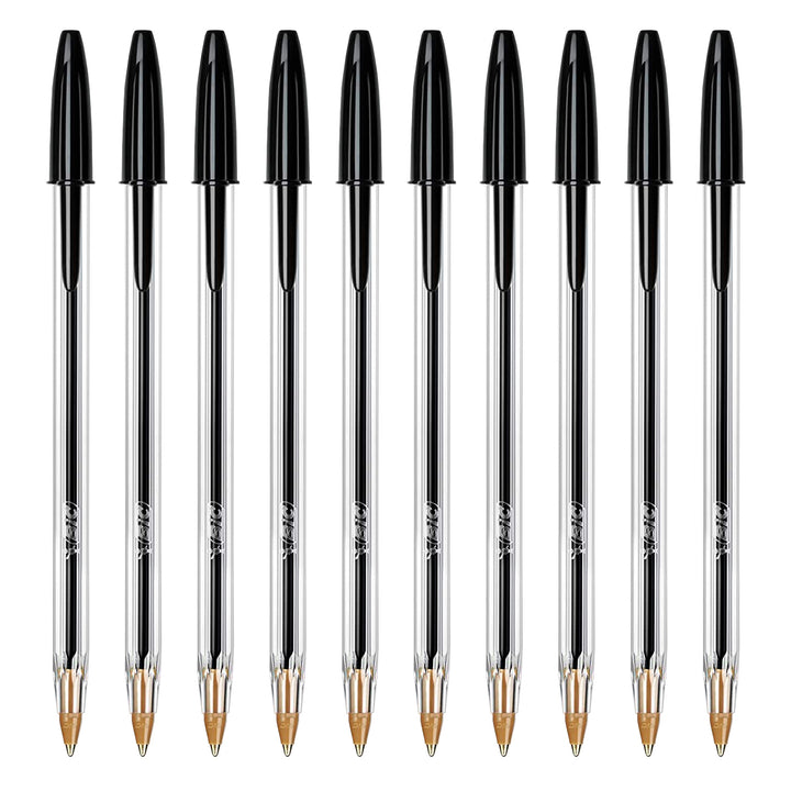 BIC - Caja de 50 Bolígrafos Cristal Original Medium de Tinta de Aceite. Negro