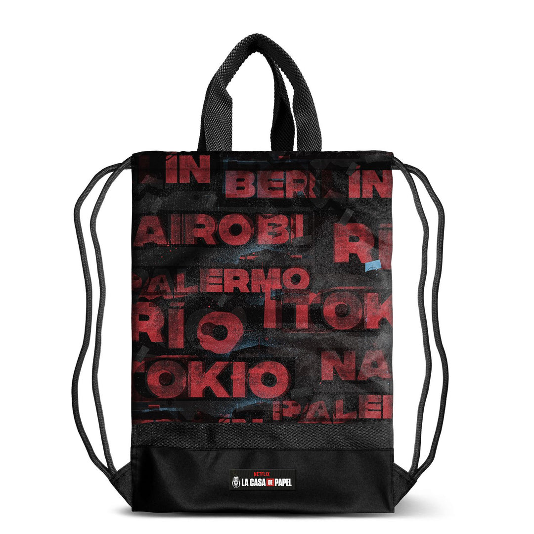 Karactermania - LA CASA DE PAPEL Mochila Saco de Cuerdas Storm Cities