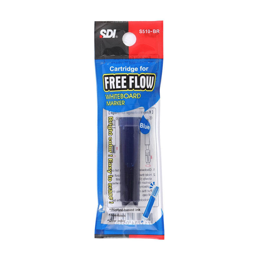 SDI Free Flow - Cartucho de Recarga para Rotulador de Pizarra Blanca. Azul