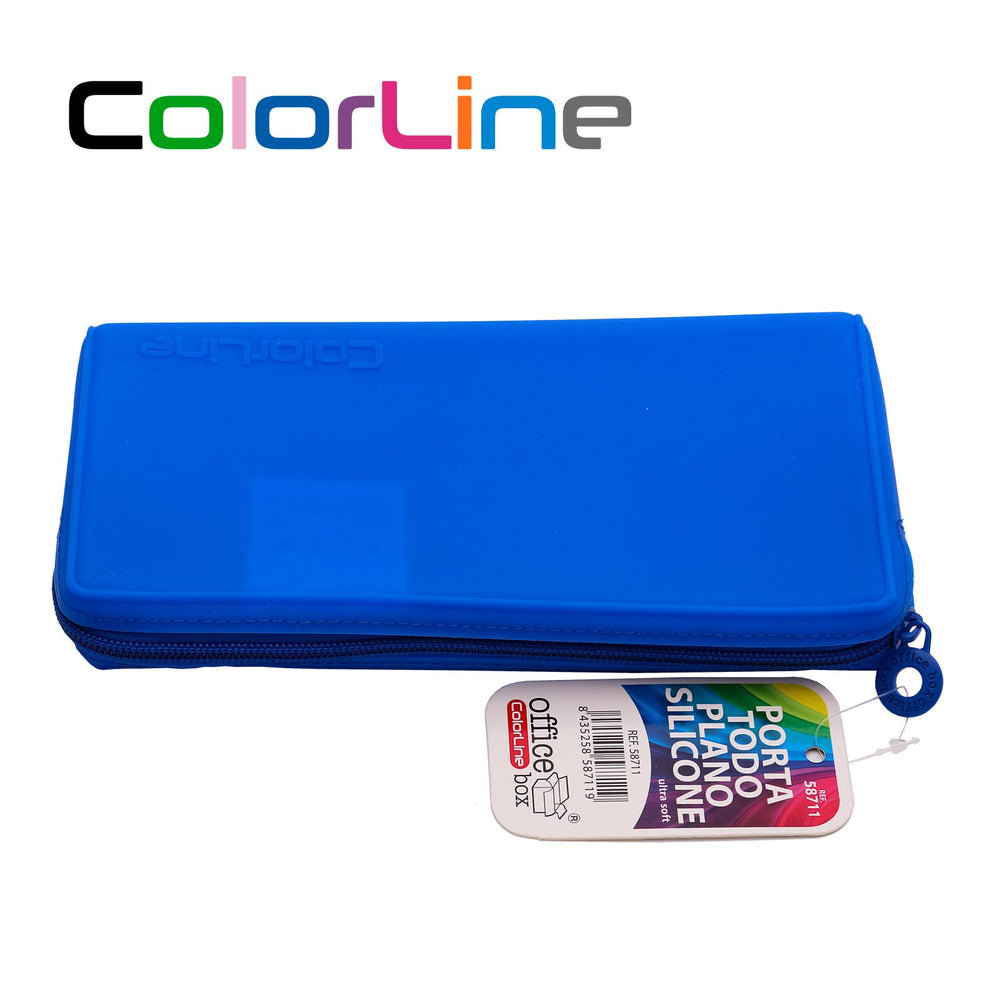 Estuche Multiuso Plano Silicona con Tacto Ultra Soft, Azul Claro