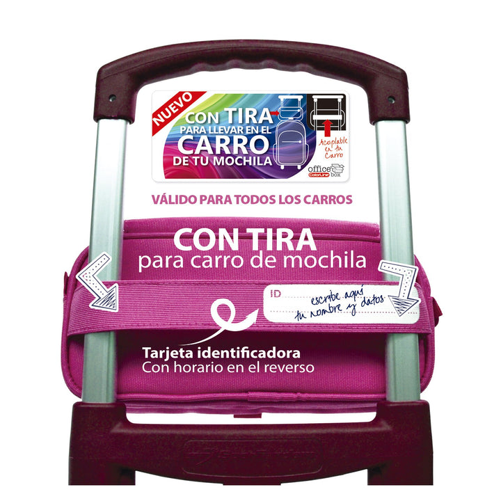 Estuche Escolar Triple Portatodo de Alta Capacidad con Tres Cremalleras, Morado