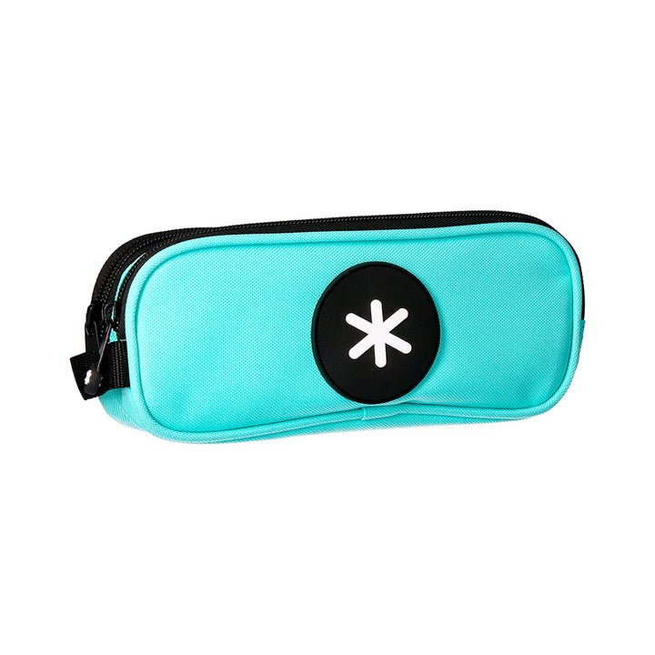 Antartik - Estuche Escolar Doble Portatodo de Alta Capacidad con 2 Cremalleras, Azul Hielo