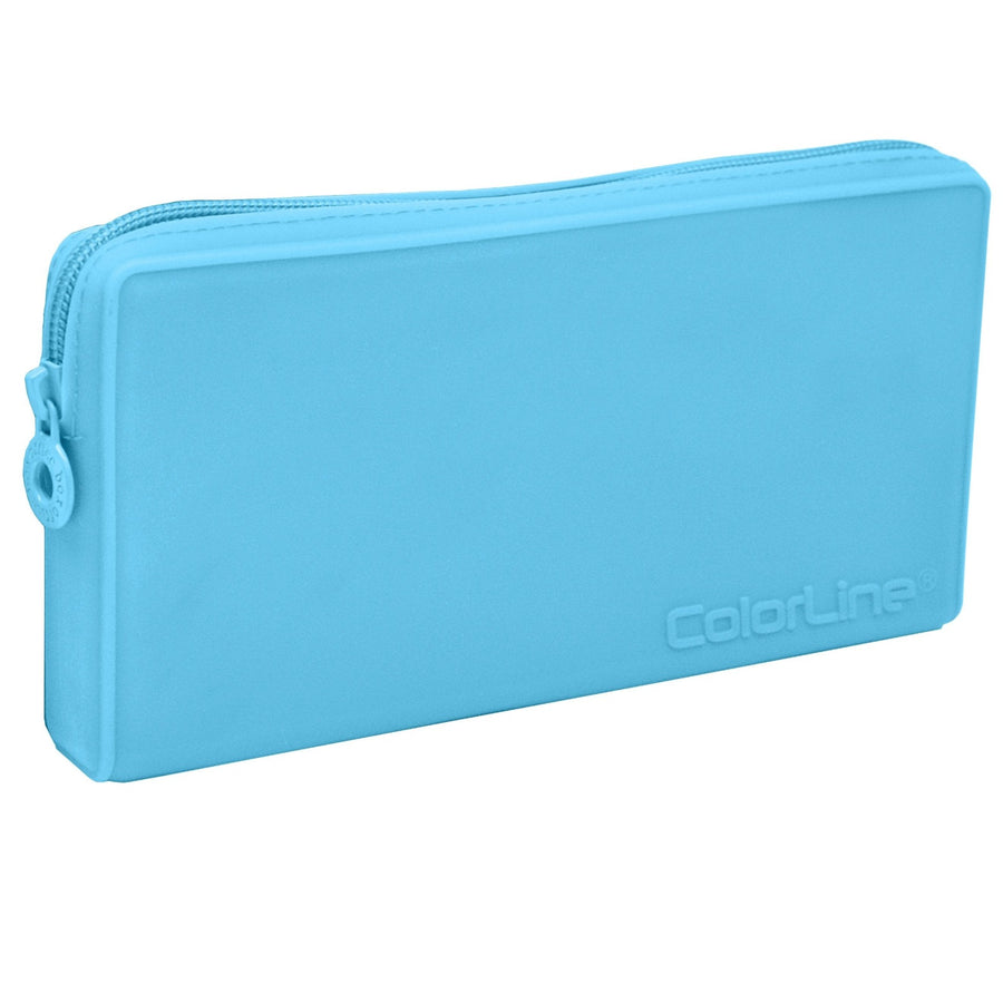 Estuche Multiuso Plano Silicona con Tacto Ultra Soft, Azul Claro.