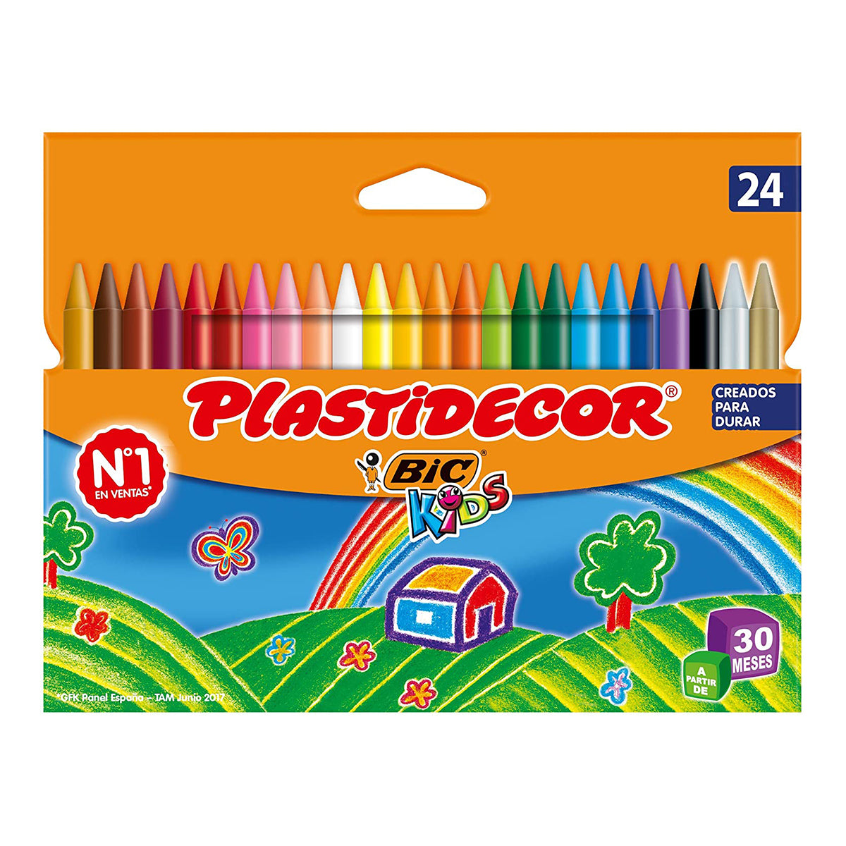BIC Kids Plastidecor - Pack de 12 ceras para colorear + Alpino 654 -  Lápices de colores : : Juguetes y juegos