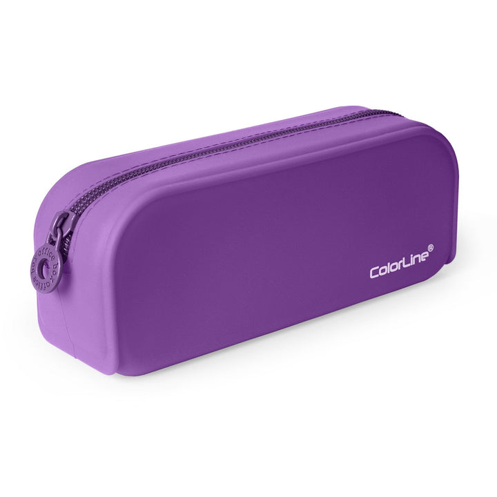 COLORLINE - Estuche Escolar Rectangular en Silicona. Tacto Suave. Morado