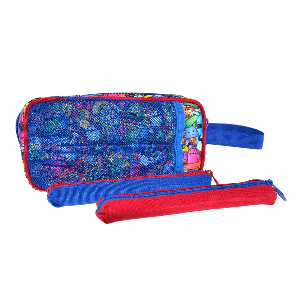 Estuche Portatodo Canguro 3 en 1 con Asa, para Material Escolar o Neceser. Boys T1