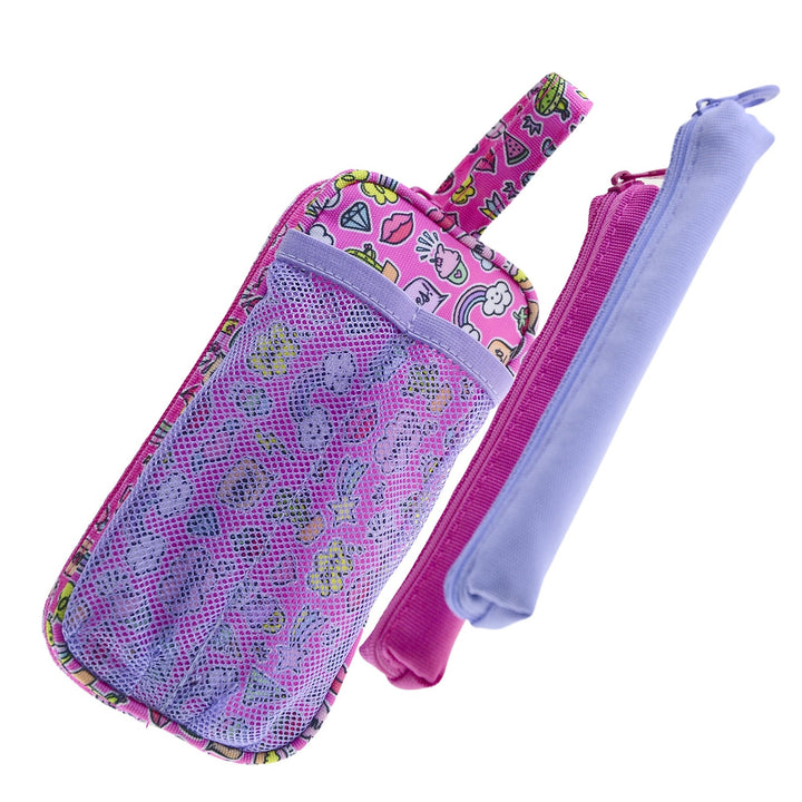 Estuche Portatodo Canguro 3 en 1 con Asa, para Material Escolar o Neceser. Girls T1