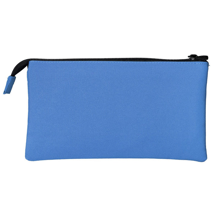 Antartik - Estuche Escolar Triple Portatodo de Alta Capacidad con 2 Cremalleras, Azul