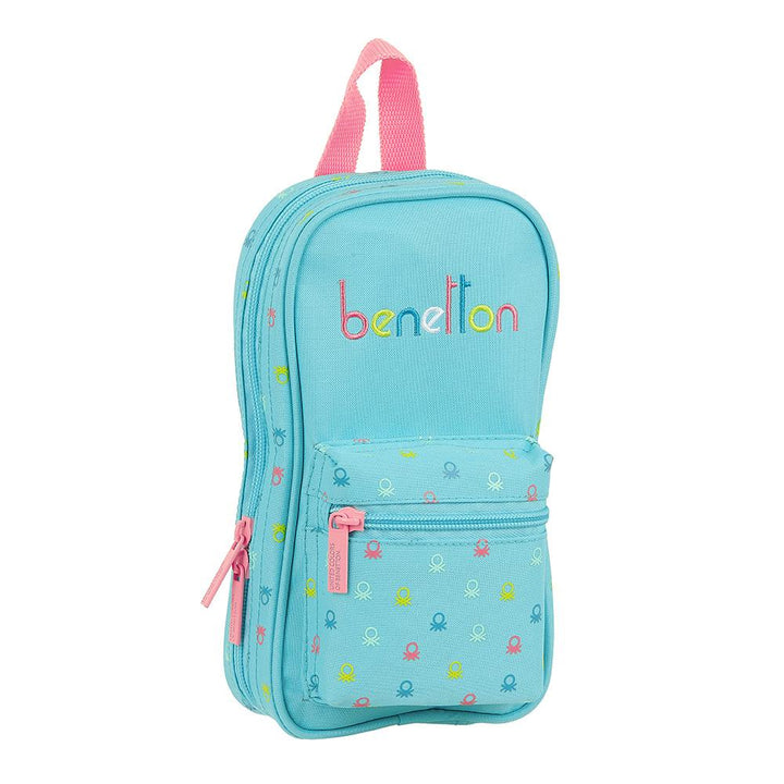 BENETTON Candy - Plumier Mochila Escolar con 4 Portatodos Mini, Material Incluido